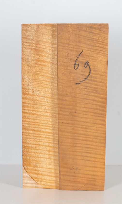 A two-piece maple violin back