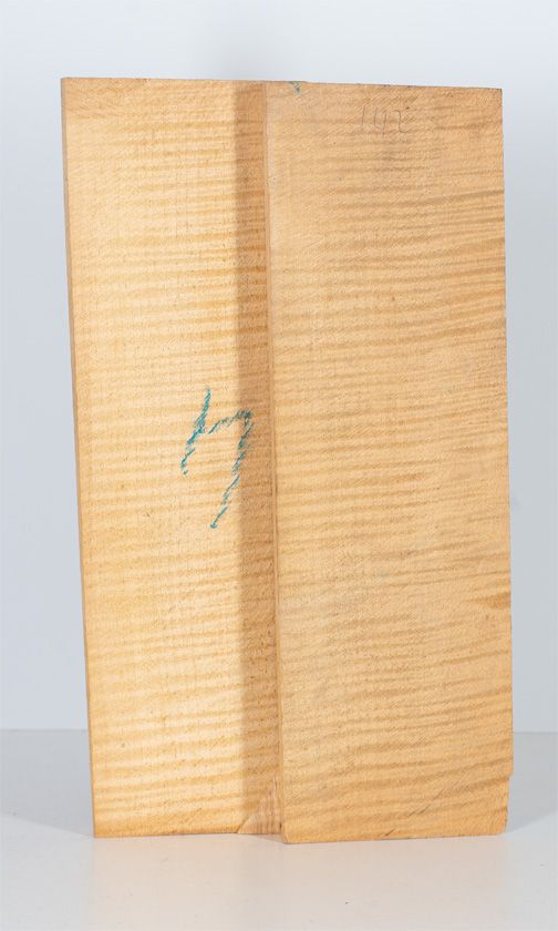 A two-piece maple violin back