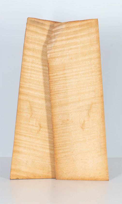 A two-piece maple violin back