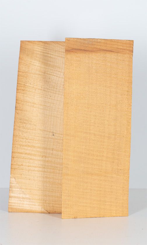 A two-piece maple violin back