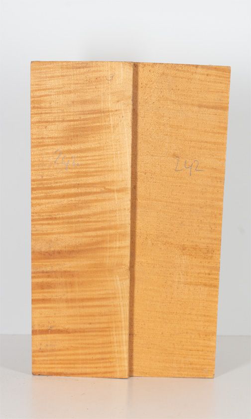 A two-piece maple violin back