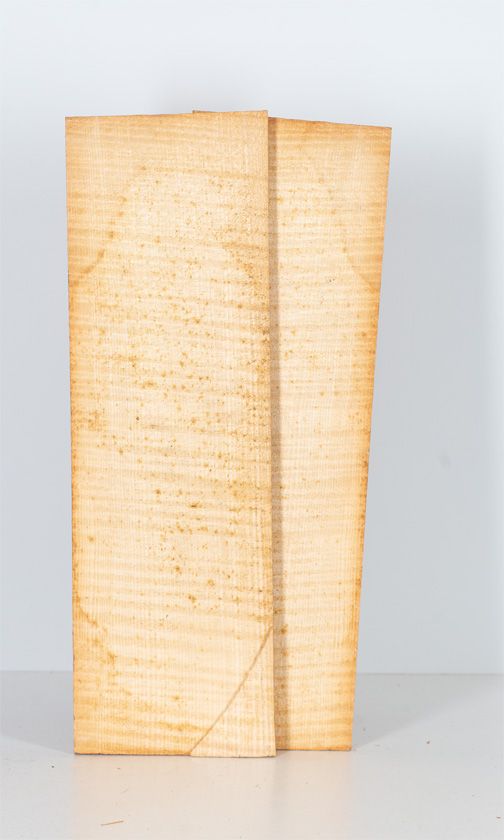 A two-piece maple violin back