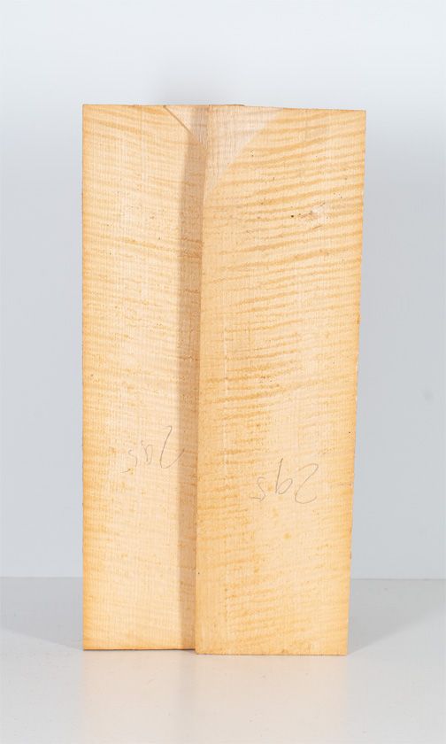 A two-piece maple violin back