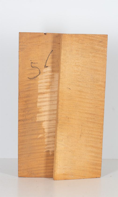 A two-piece maple violin back