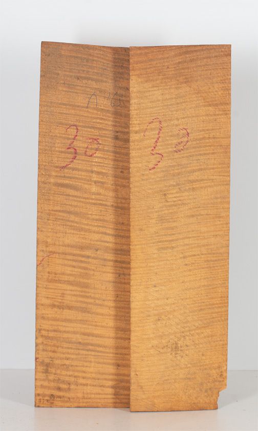 A two-piece maple violin back