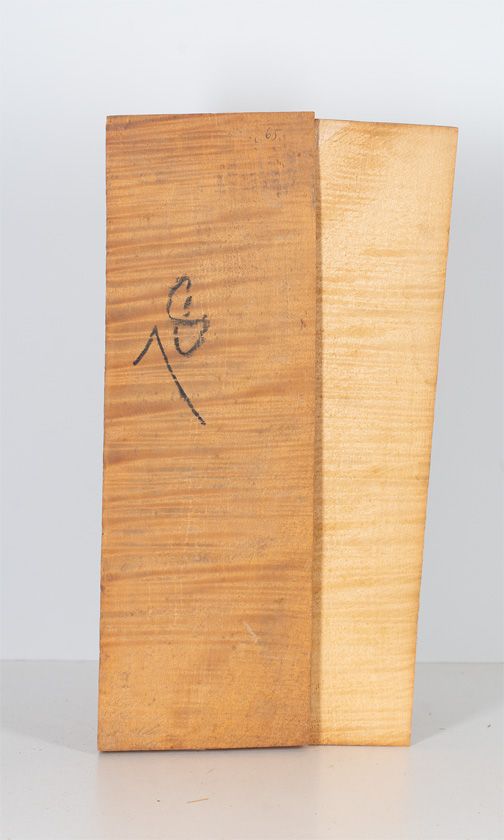 A two-piece maple violin back