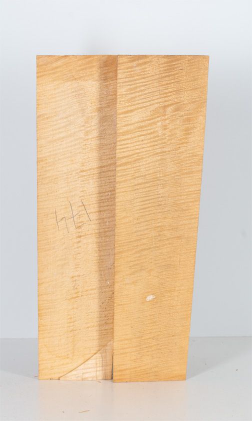 A two-piece maple violin back