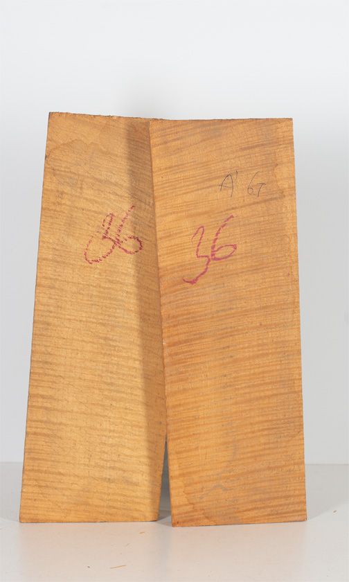 A two-piece maple violin back