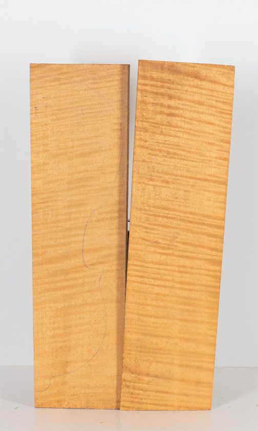 A two-piece maple violin back