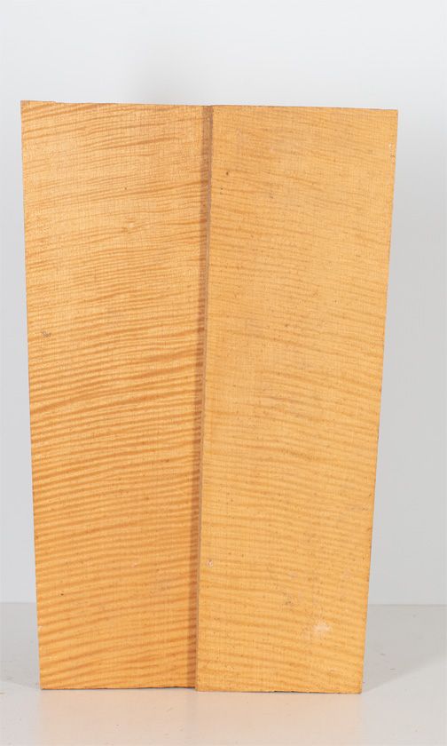 A two-piece maple violin back