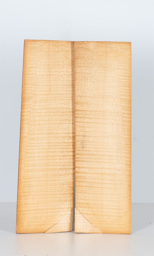 A two-piece maple violin back