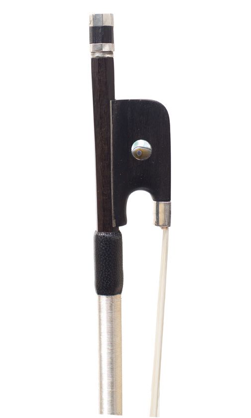 A silver-mounted cello bow, possibly by C. N. Bazin, France