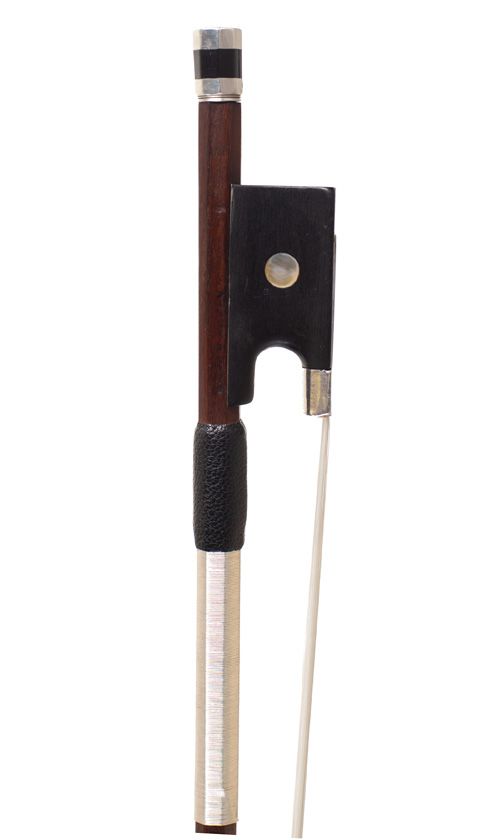 A silver-mounted violin bow by Charles-Nicolas Bazin, Mirecourt