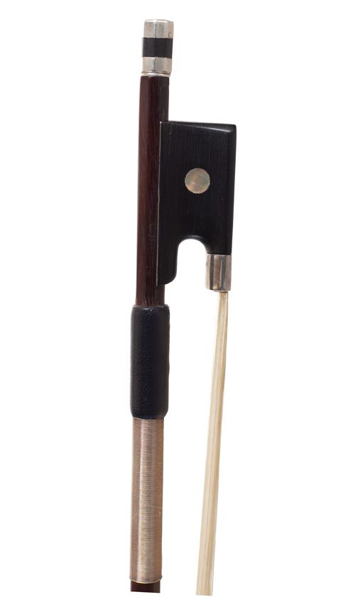 A silver-mounted violin bow by Charles-Nicolas Bazin, France