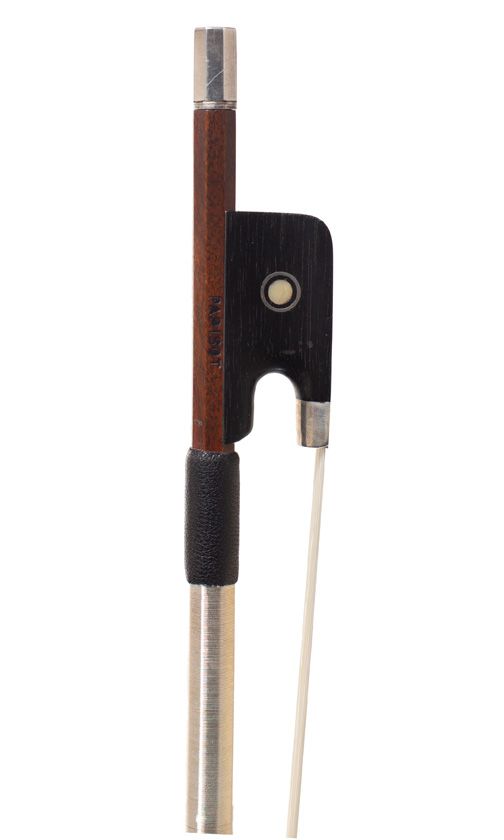 A silver-mounted violin bow by Louis Morizot frères, France