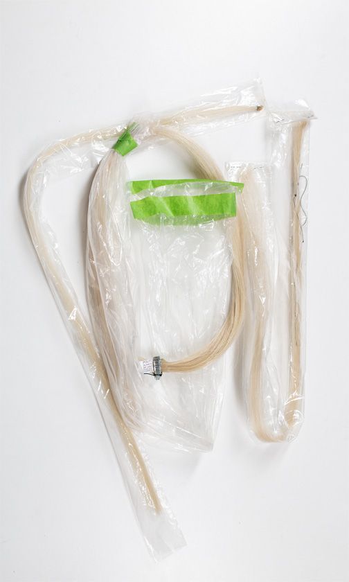 Three hanks of bow hair