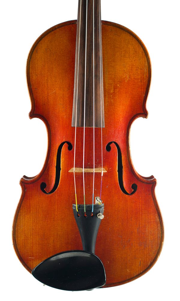 A violin, labelled Joannes Baptista Gudaganini