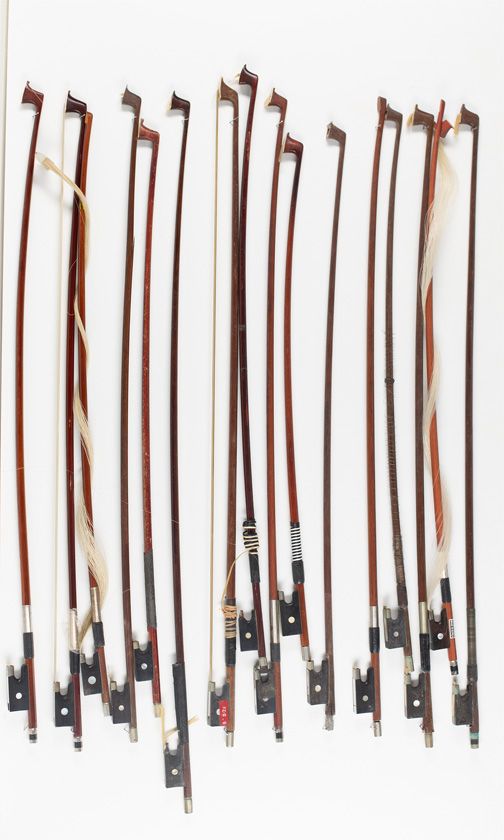 Twenty-five child's violin bows
