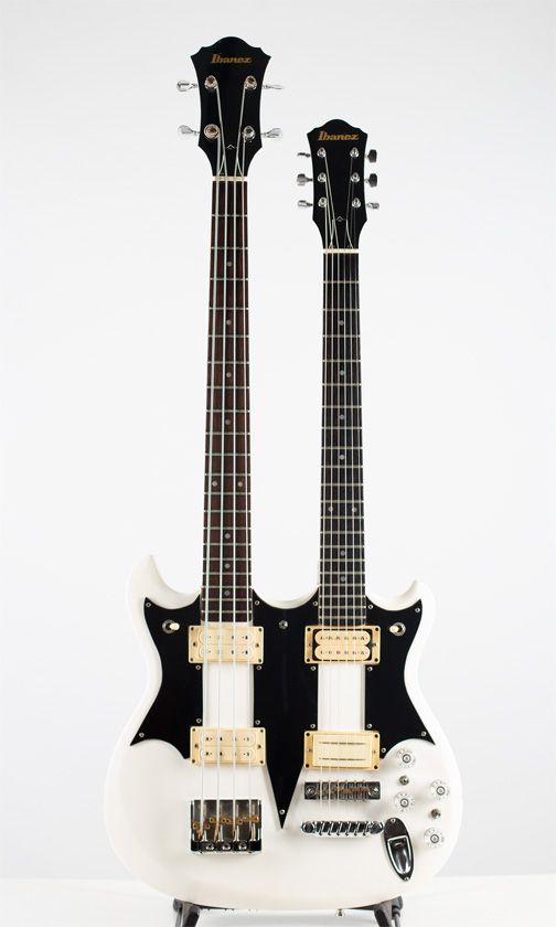 An Ibanez ST-1400 double-neck guitar