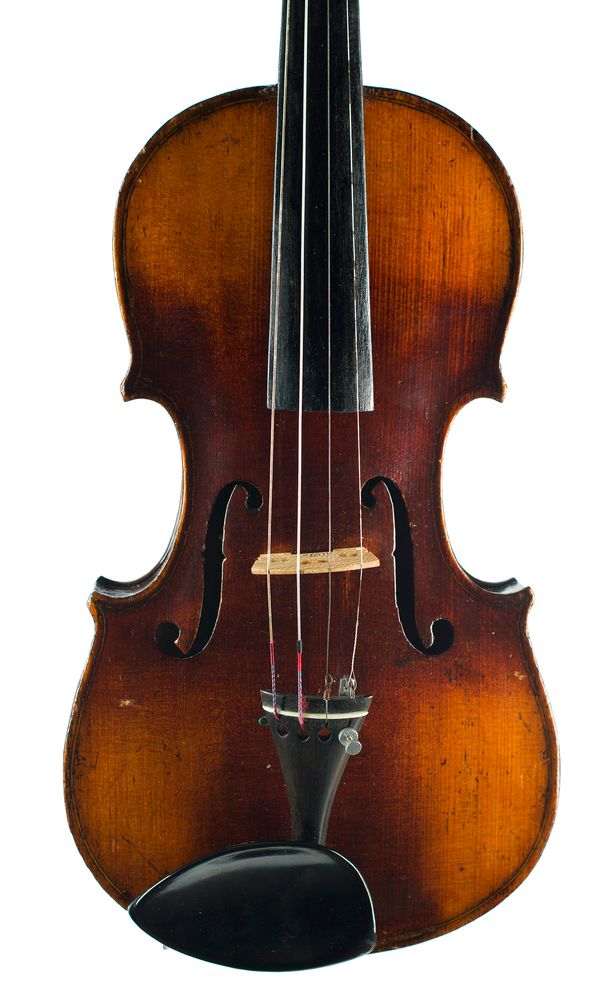 A violin, labelled W. Placht & Co.