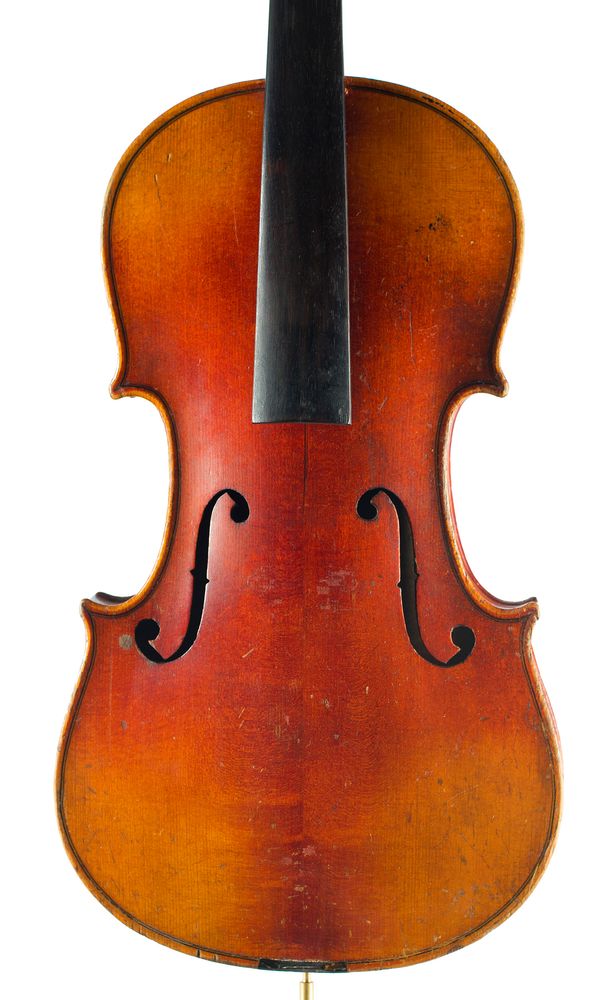 A three-quarter sized violin, unlabelled