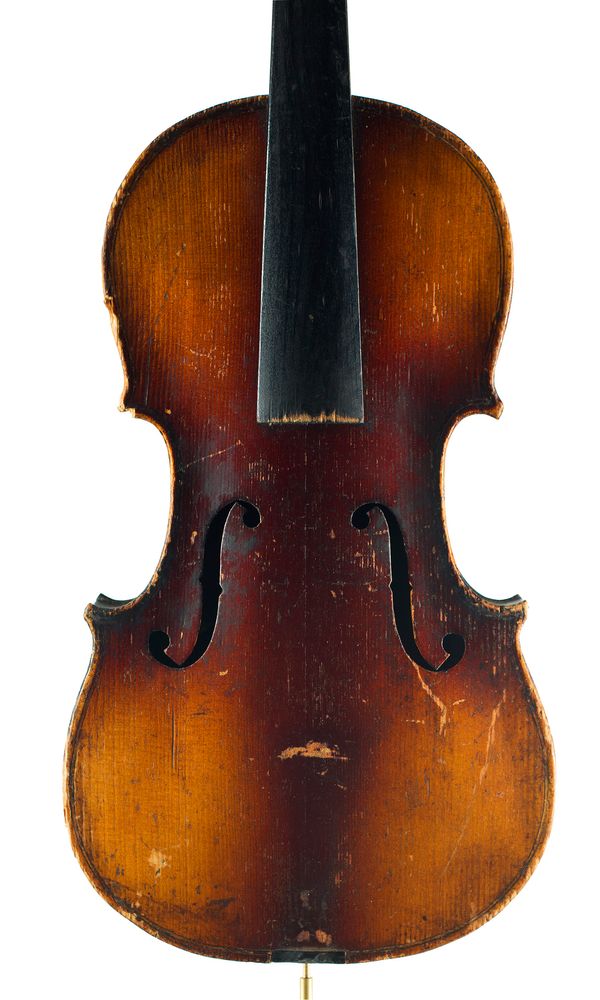 A violin, labelled copy of ... Stradivarius