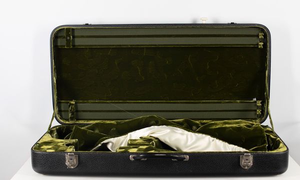 A double violin and viola case