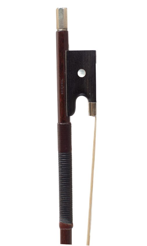 A nickel-mounted violin bow