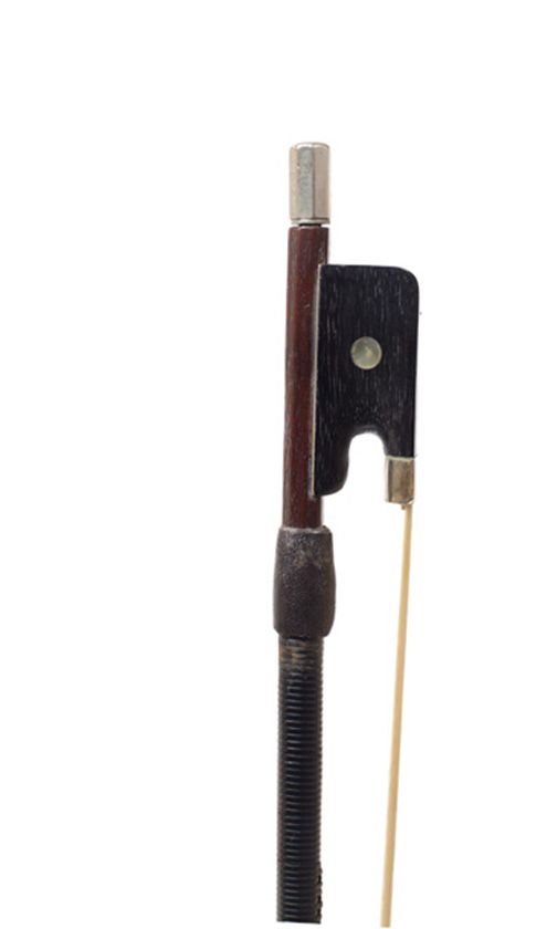 A nickel-mounted violin bow