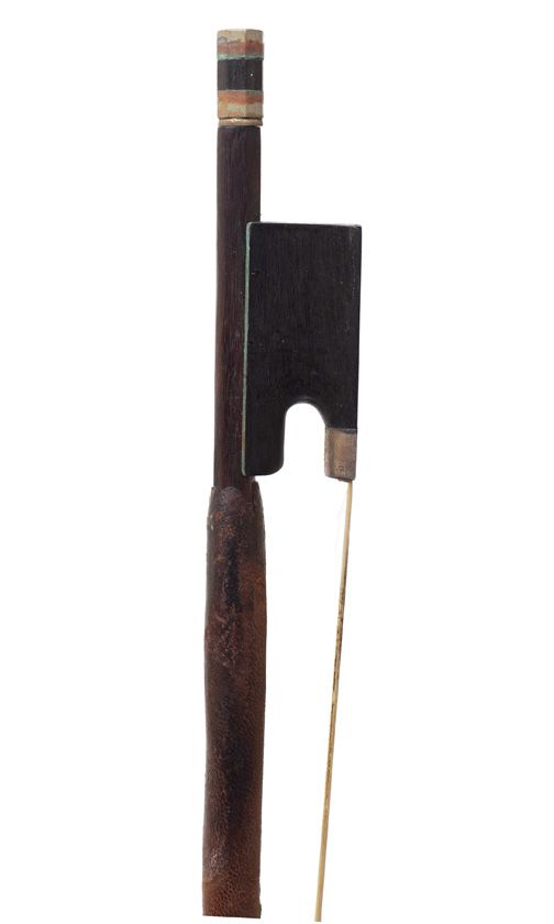 A nickel-mounted violin bow