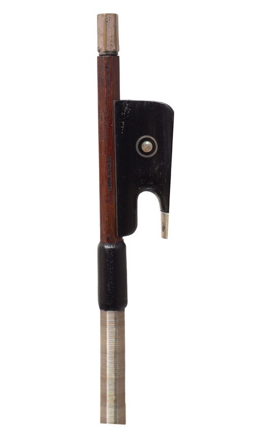 A silver-mounted cello bow