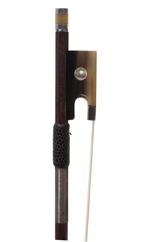 A silver-mounted violin bow by Enrico D'Argenio, Italy