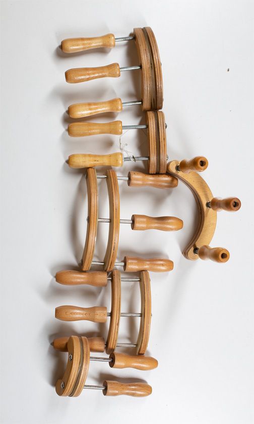 A set of violin rib clamps