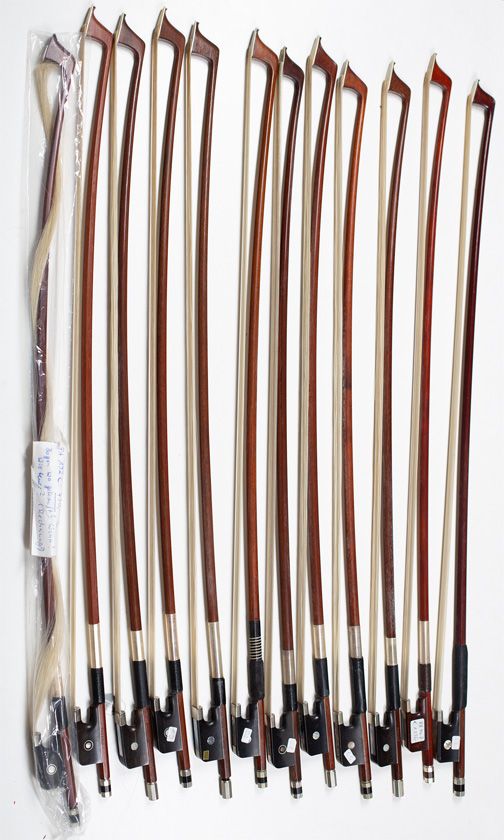 Twelve cello bows