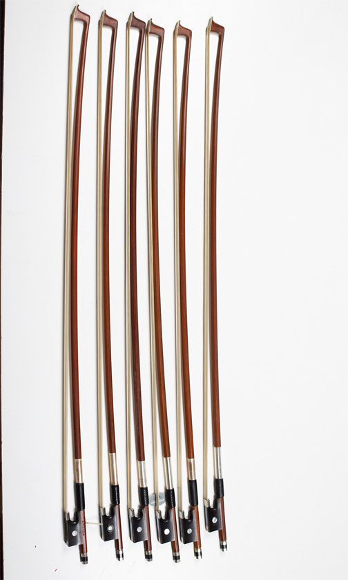 Six violin bows