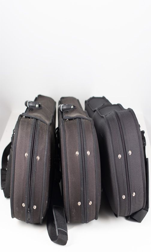 Five viola cases