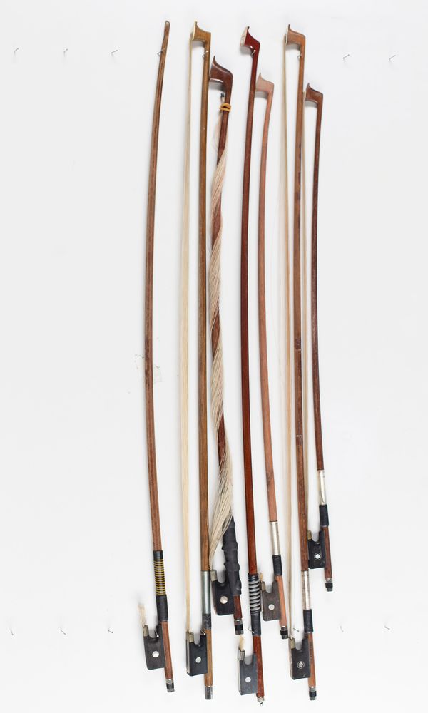 Seven violin bows