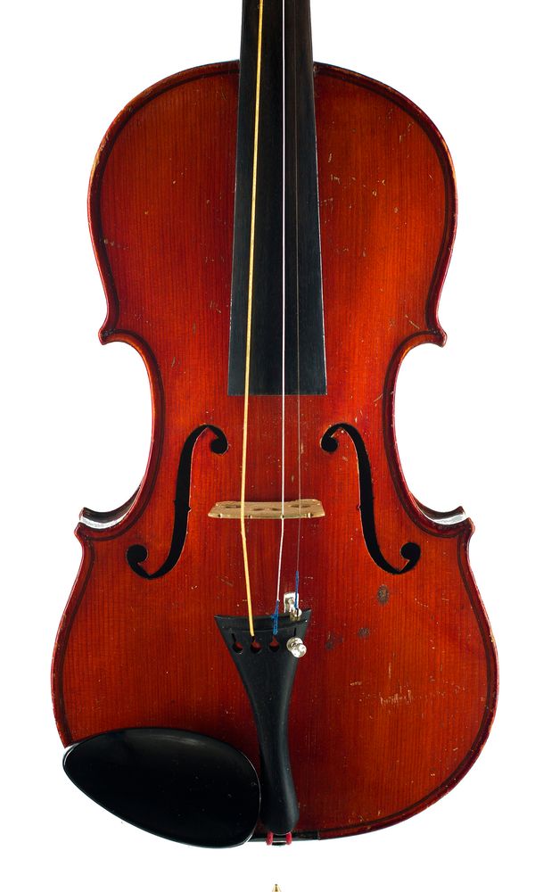 A child's violin labelled Maidstone Murdoch