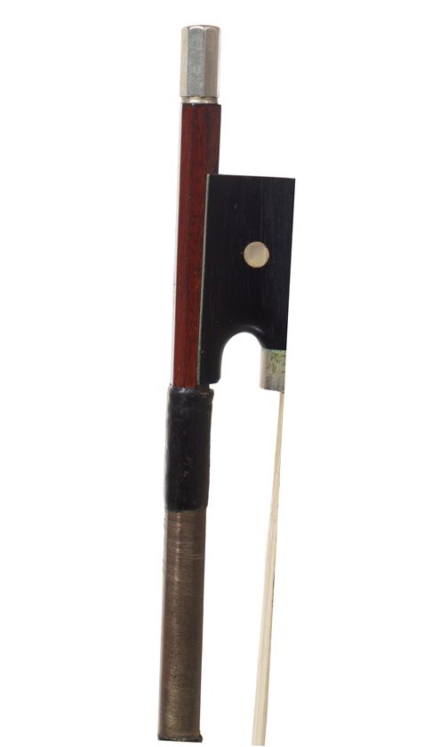 A nickel-mounted violin bow