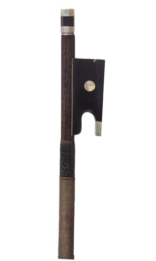 A nickel-mounted violin bow