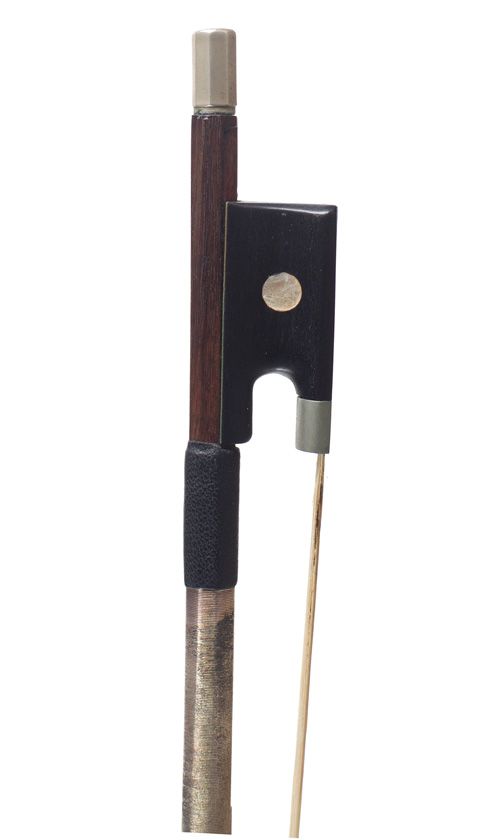 A nickel-mounted violin bow