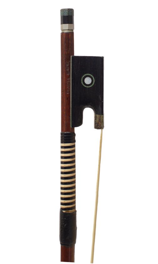 A nickel-mounted violin bow