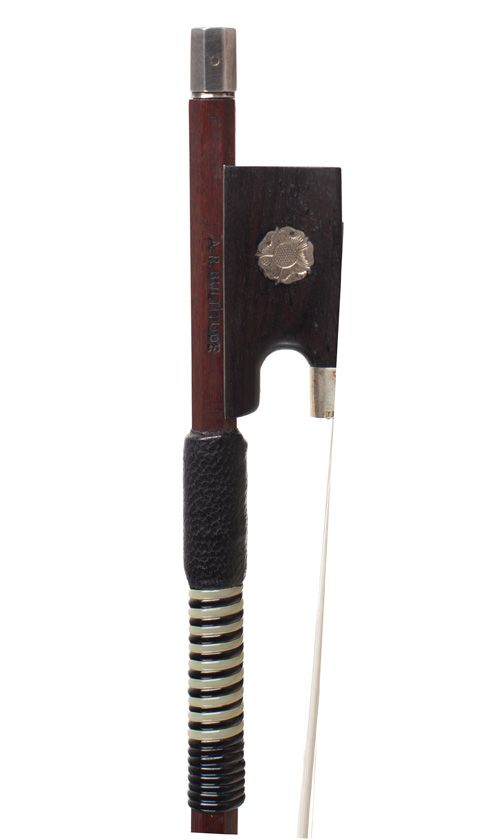 A silver-mounted viola bow by A. R. Bultitude, England
