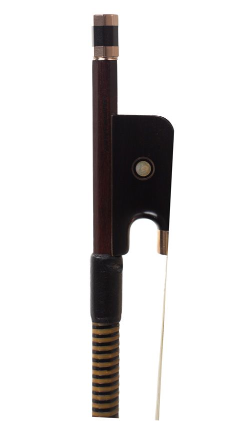 A gold-mounted cello bow ascribed to Eugène Sartory, 20th Century