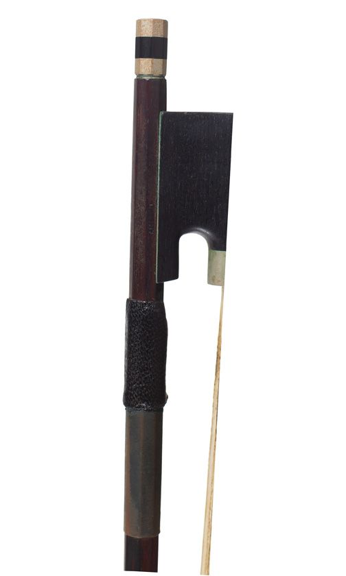 A nickel-mounted viola bow