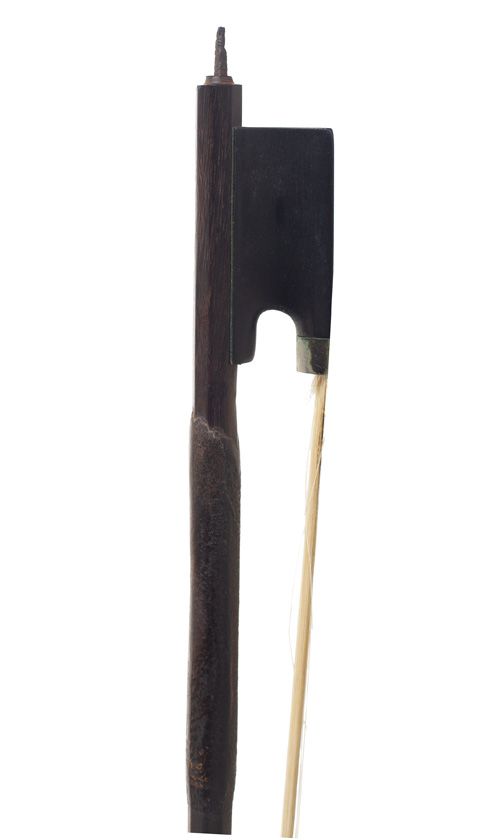 A nickel-mounted violin bow