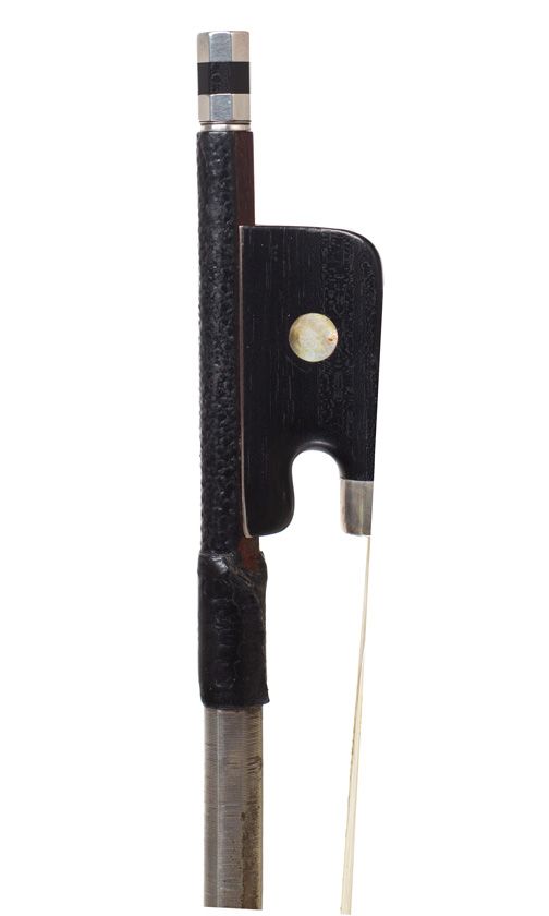 A silver-mounted cello bow