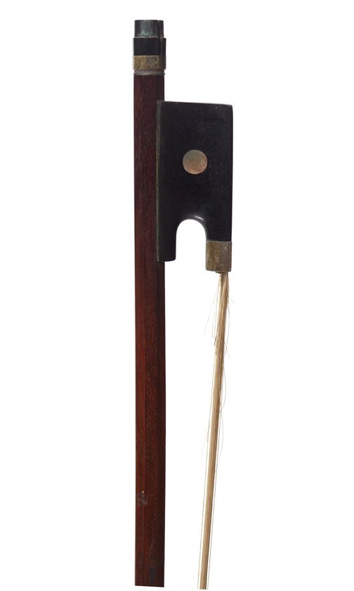 A nickel-mounted child's violin bow