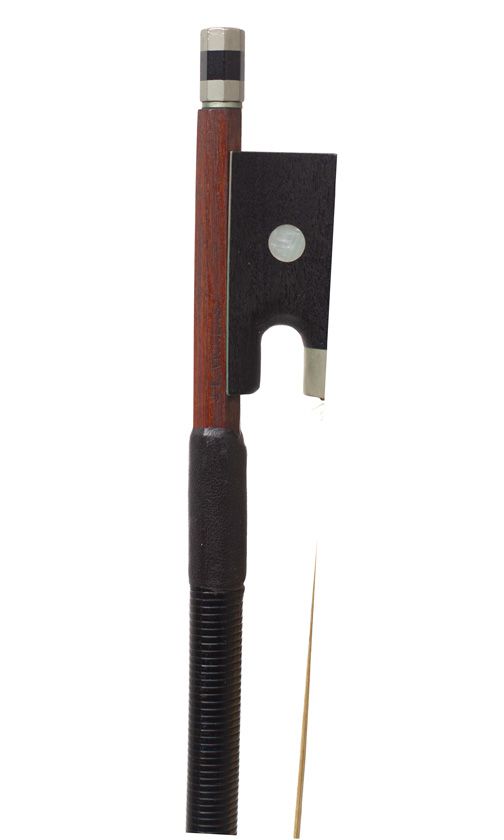 A nickel-mounted violin bow