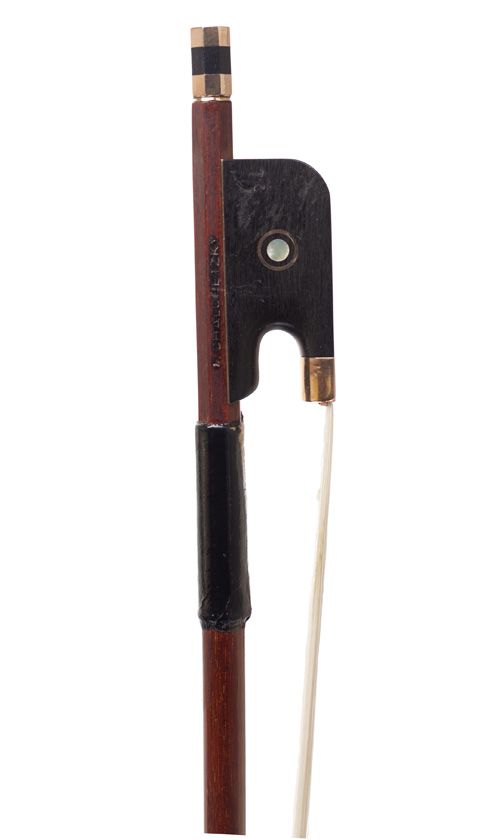 A gold-mounted violin bow by F. Chalupetzky